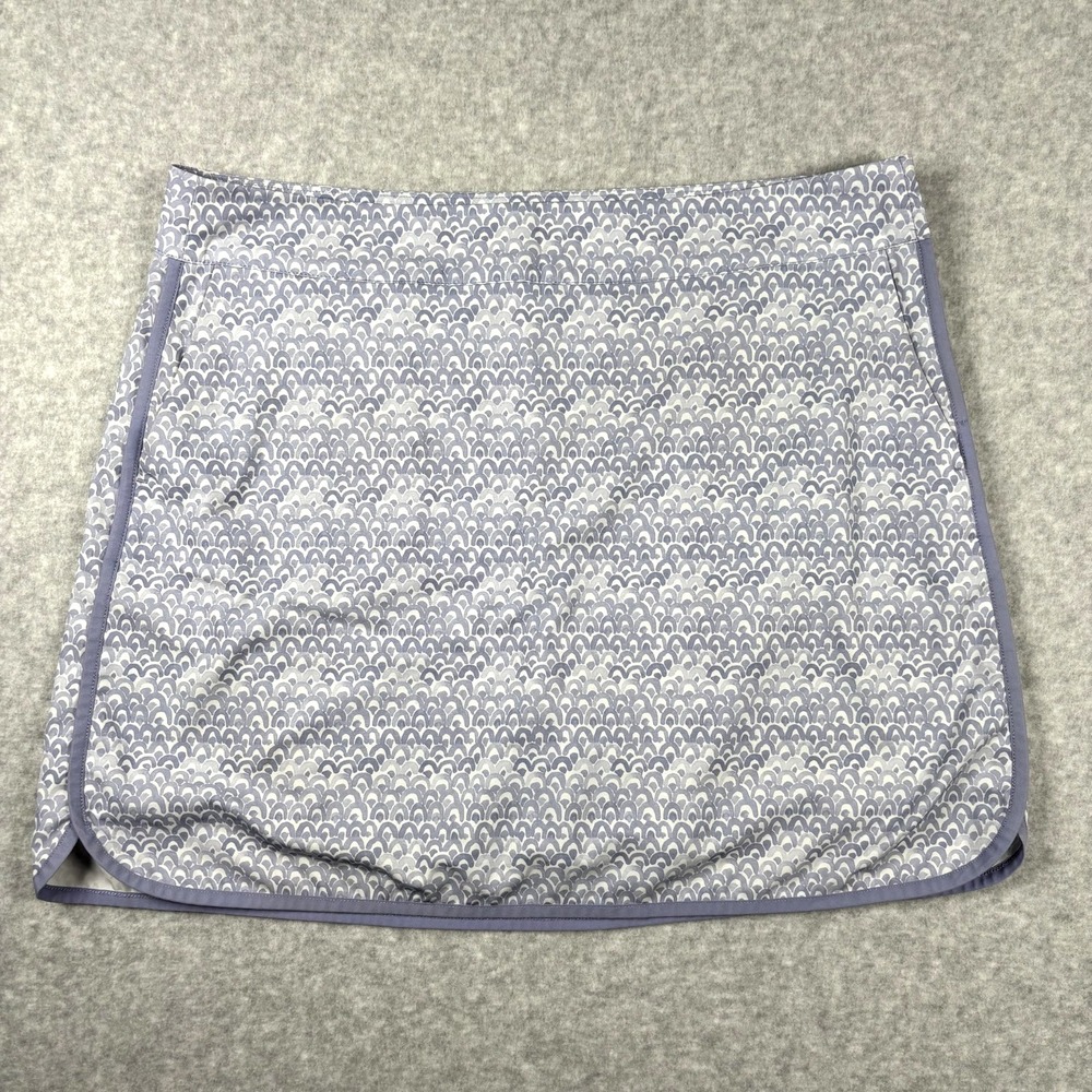 Vineyard Vines Performance Skort Skirt Sz 14 Golf Tennis Pickleball Gray Purple